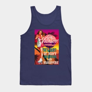 On Vacation Funny all american sign drinking advisory Tank Top